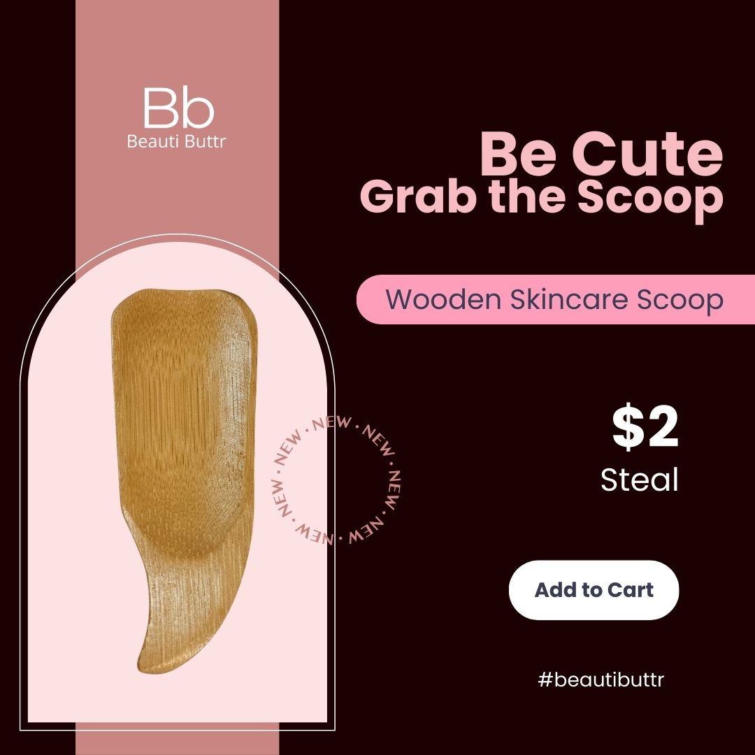 Wooden Skincare Scoop